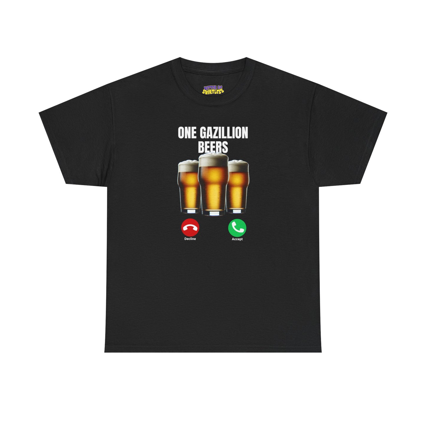 Funny Unisex Heavy Cotton Tee - "One Million Beers"