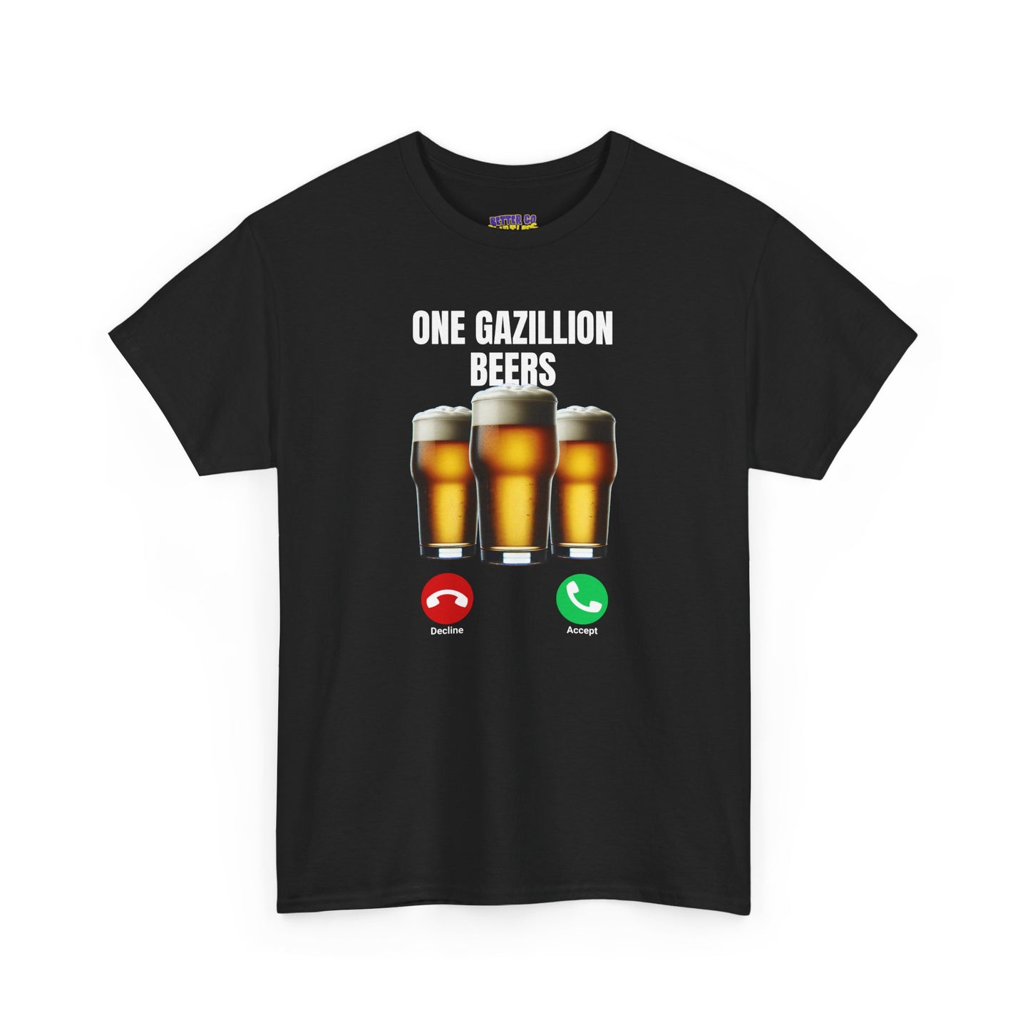 Funny Unisex Heavy Cotton Tee - "One Million Beers"